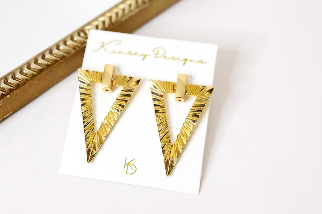 Kinsey Designs | Colin Gold Tone Triangular Earrings