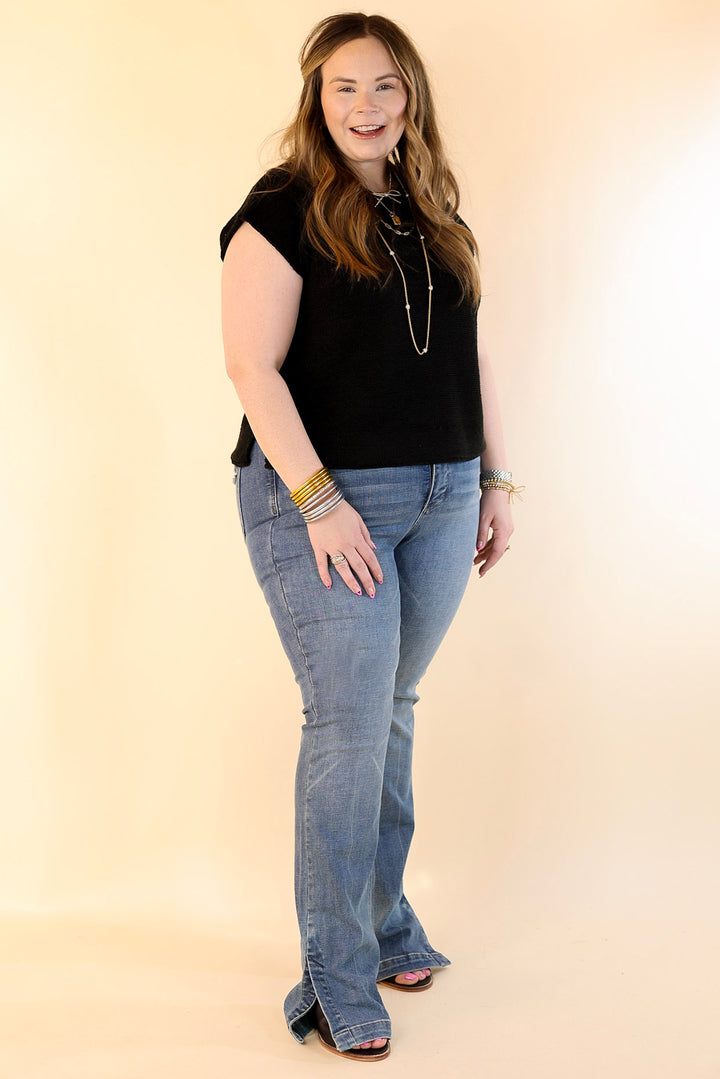 Judy Blue | The Perfect Pair Tummy Control Slim Bootcut Jean with Side Slit in Vintage Medium Wash