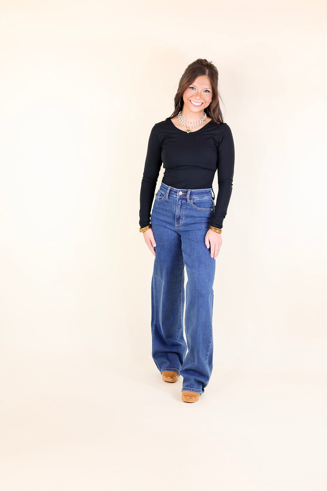 Judy Blue | High Society Vintage Wide Leg Jean in Medium Wash