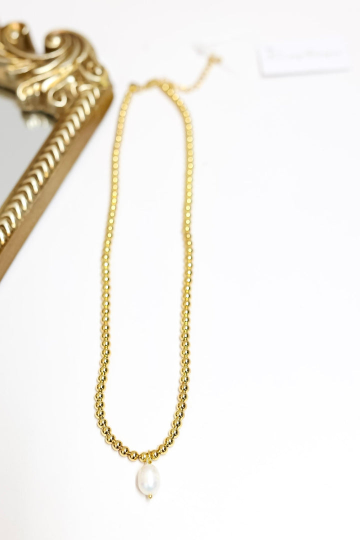 Kinsey Designs | Reed Beaded Pearl Pendant Necklace in Gold