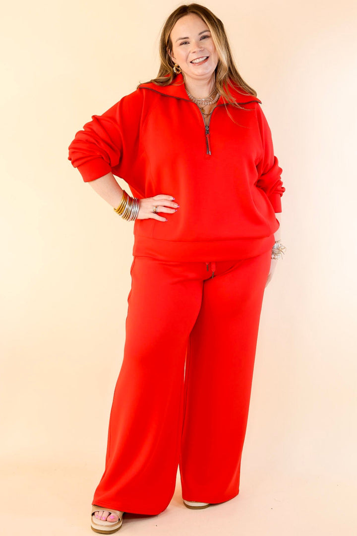 SPANX | AirEssentials Half Zip in Red