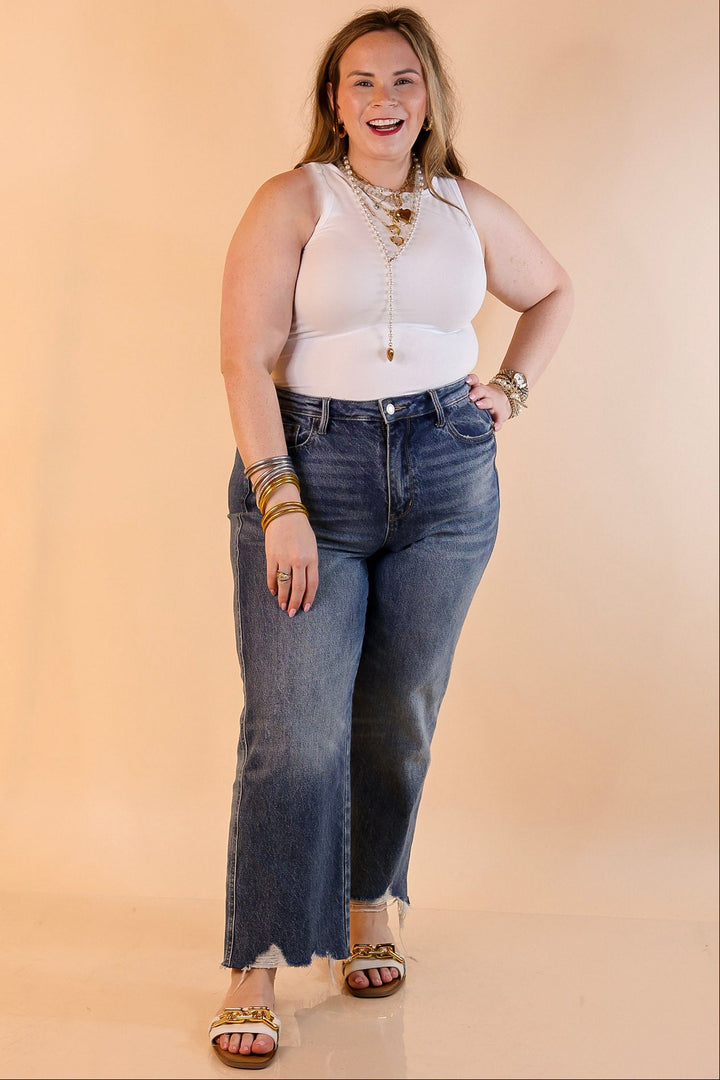 Sunshine State of Mind Tank Top Bodysuit in White