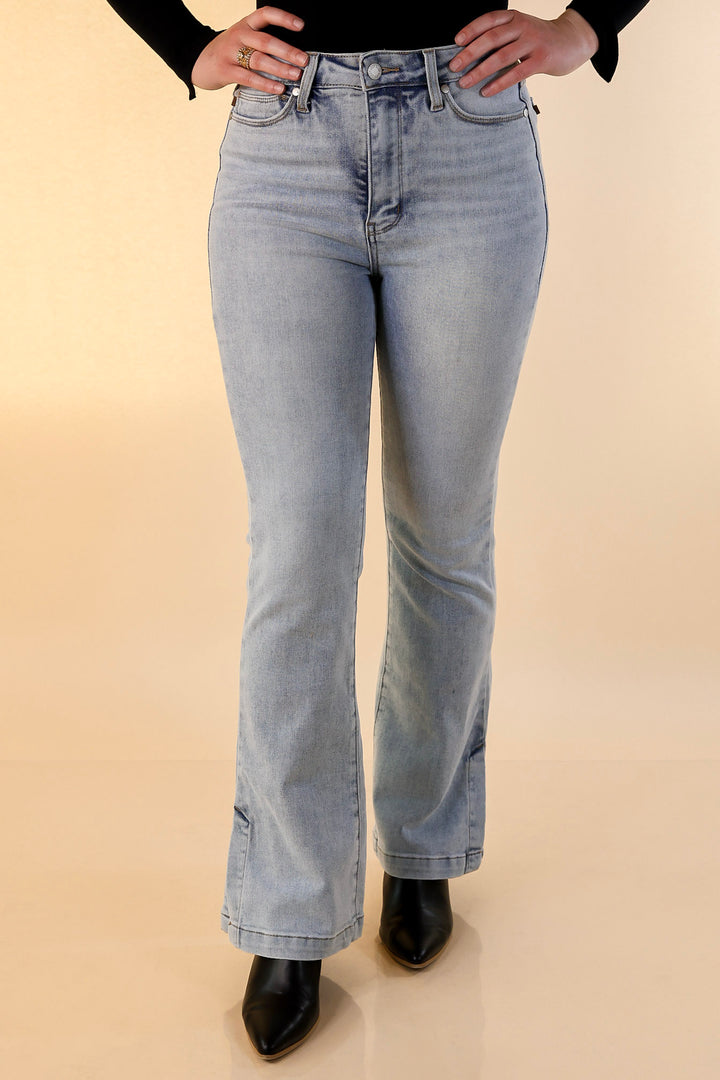 Judy Blue | The Perfect Pair Slim Bootcut Jean with Side Slit in Light Wash