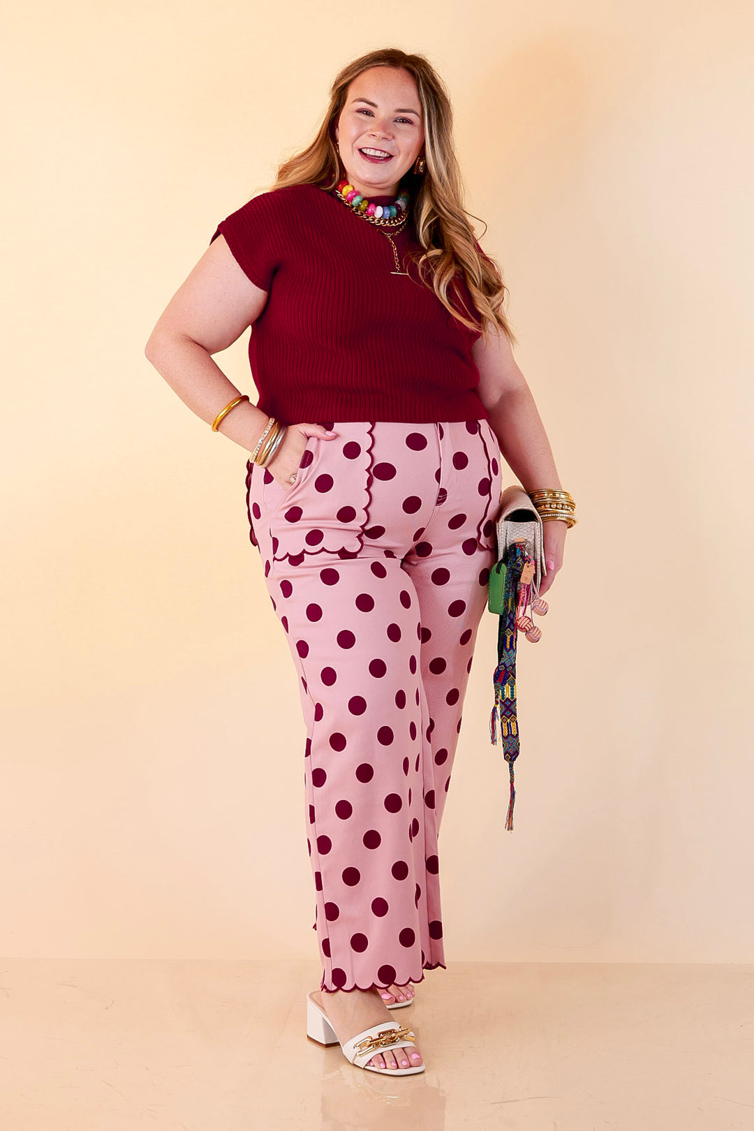 Repeat Worthy Cap Sleeve Cropped Sweater with Front Pocket in Maroon