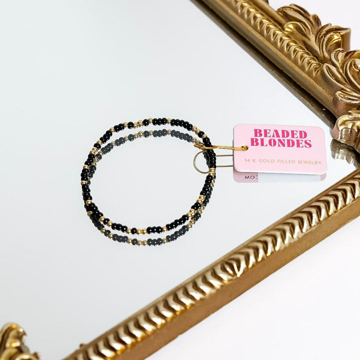 Beaded Blondes | Black Sparkle Bracelet