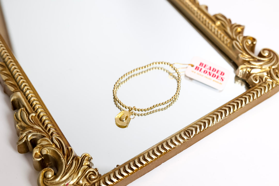 Beaded Blondes | Gold Cowgirl Hat Charm Bracelet