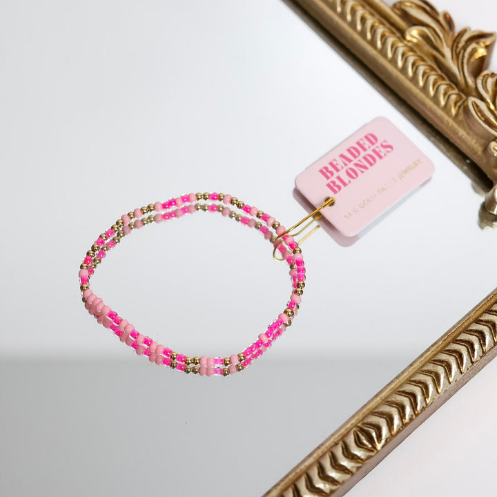 Beaded Blondes | Hot Pink Sprinkle Bracelet
