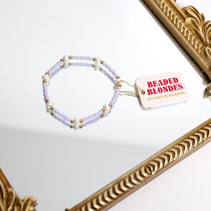 Beaded Blondes | Pastel Lilac Pearl Bracelet