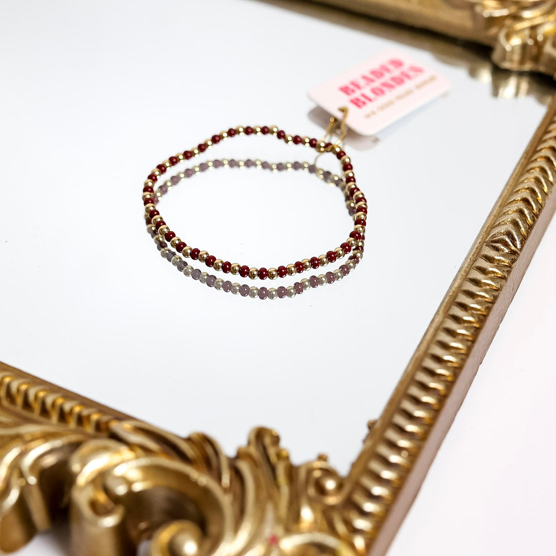 Beaded Blondes | Demi Bracelet in Maroon