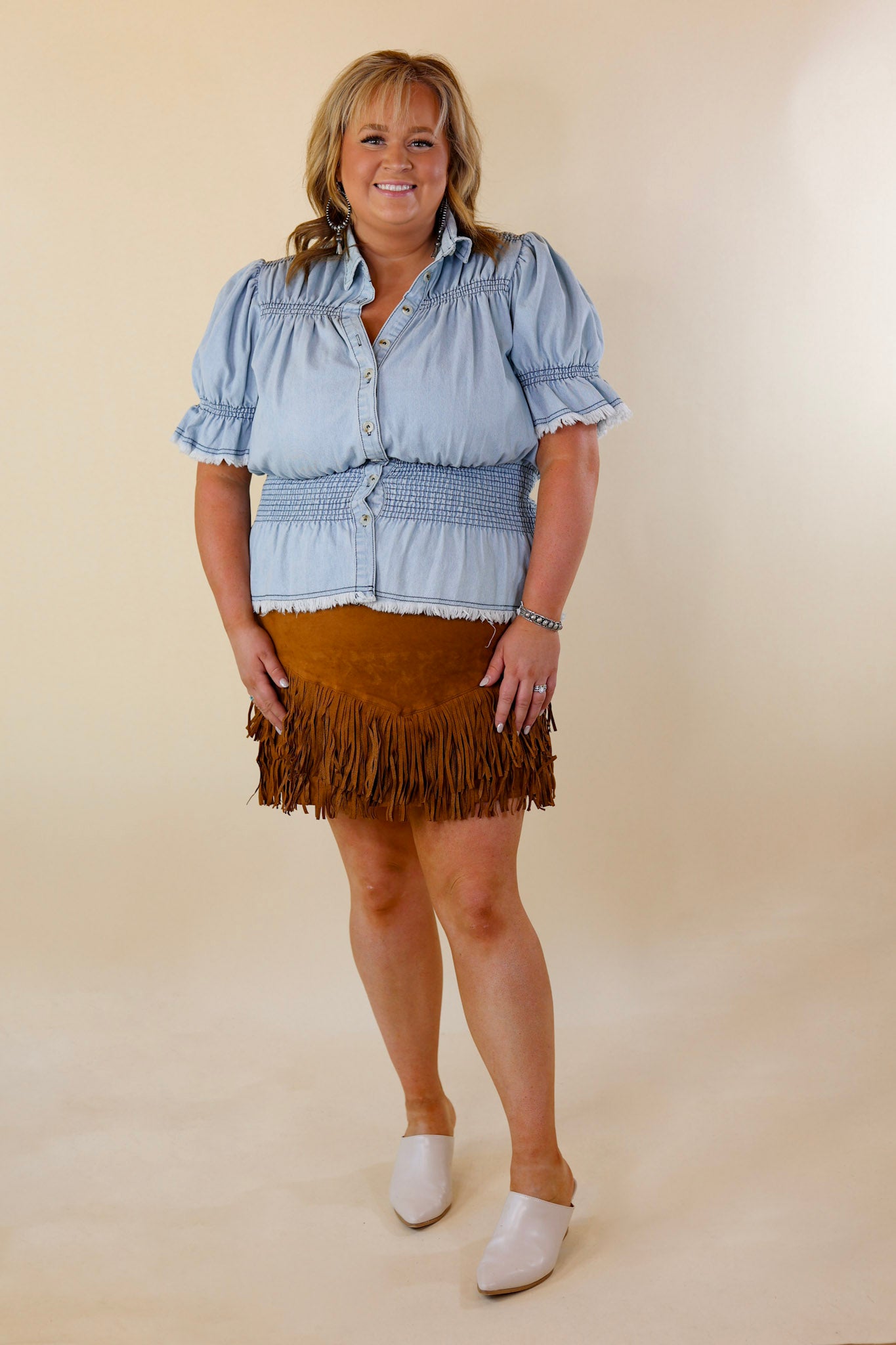 Fringe top skirt plus