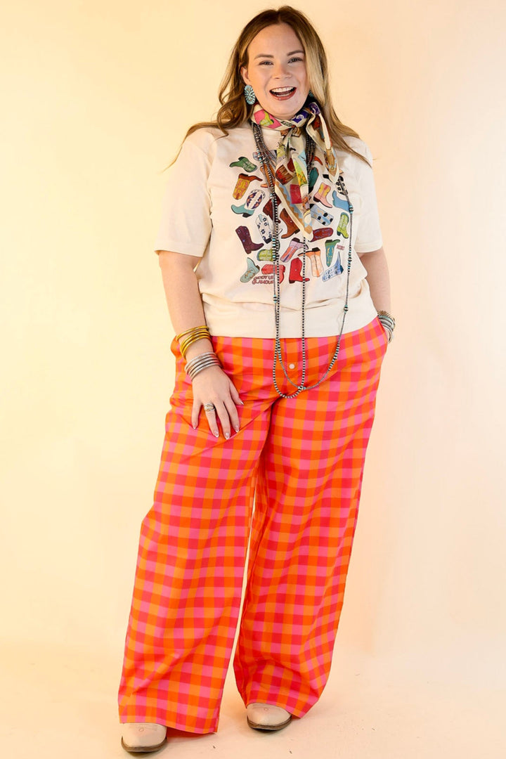 XOXO Art & Co | Boot Love Short Sleeve Graphic Tee in Natural Cream