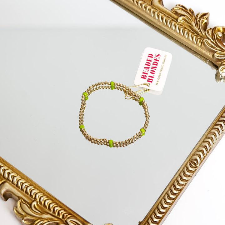 Beaded Blondes | Lime Green Poppi Bracelet