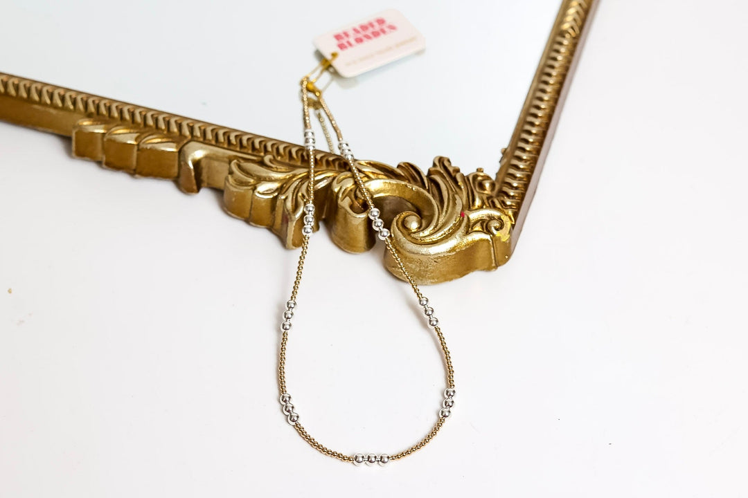 Beaded Blondes | ILY Gold with Silver Beaded Necklace