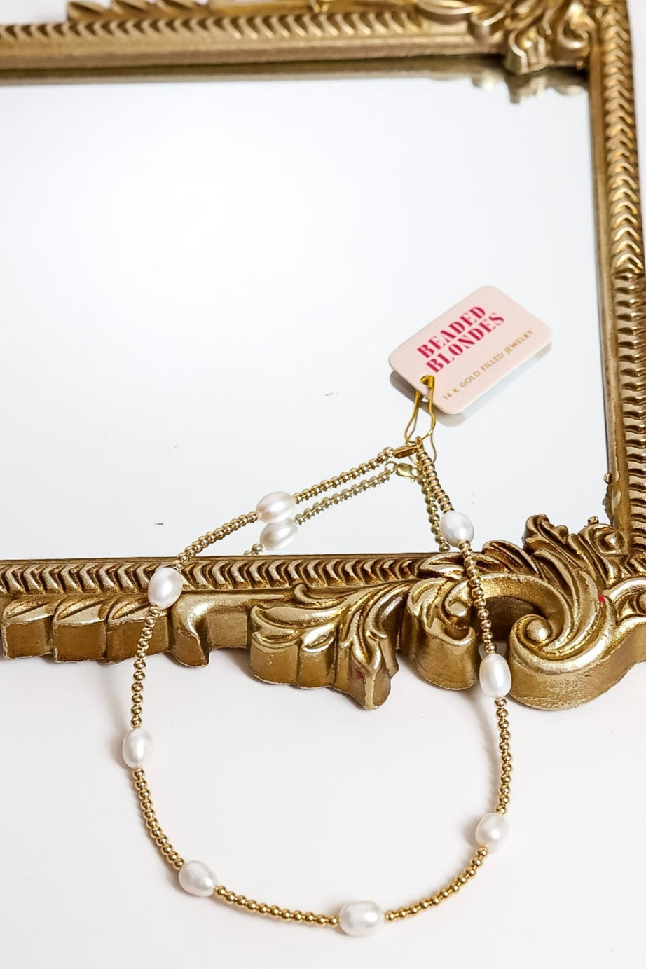 Beaded Blondes | Pearl Poppi Necklace in Gold