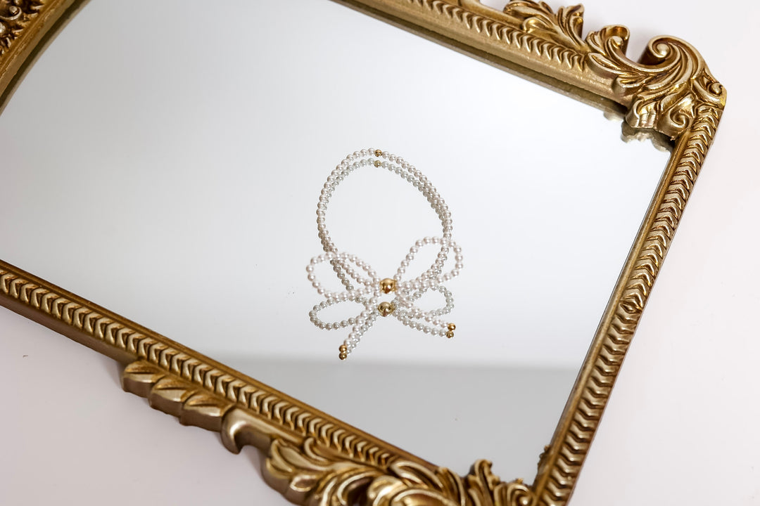 Beaded Blondes | Pearl Bow Bracelet