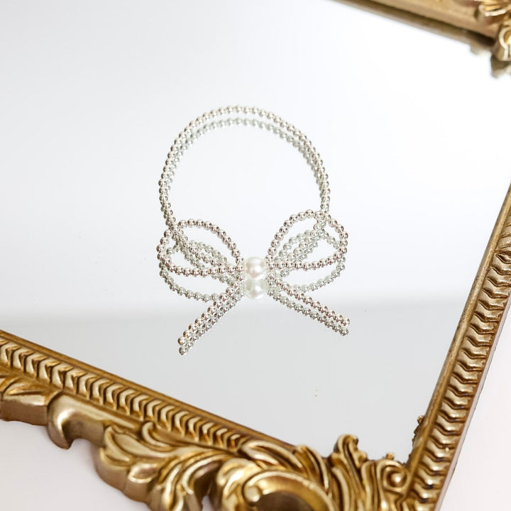 Beaded Blondes | Silver Bow Bracelet