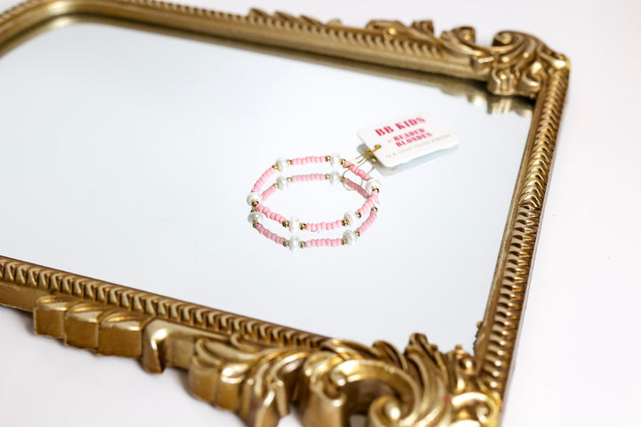 Beaded Blondes | Babies Pastel Pink Pearl Bracelet