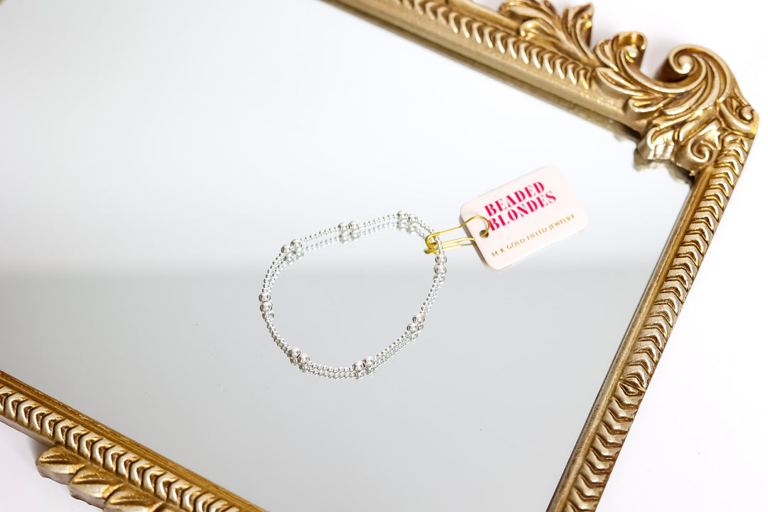 Beaded Blondes | Leah Bracelet in Silver