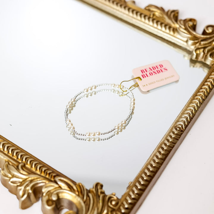 Beaded Blondes | ILY Pearl Bracelet in Silver