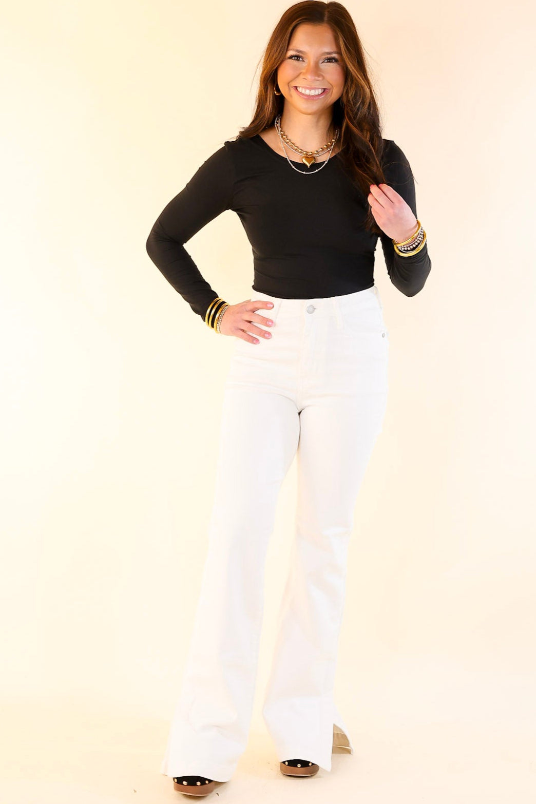 Judy Blue | The Perfect Pair Slim Bootcut Jean with Side Slit in White