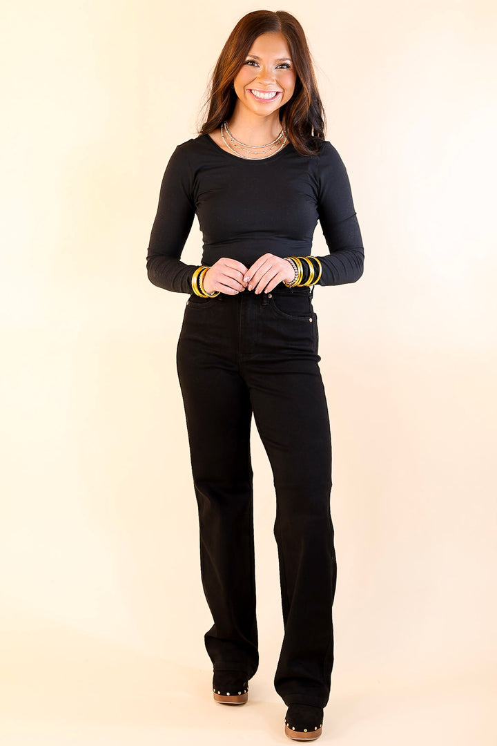 Last Chance Size 1 | Judy Blue | Perfect Fit Tummy Control Classic Straight Leg Jean in Black