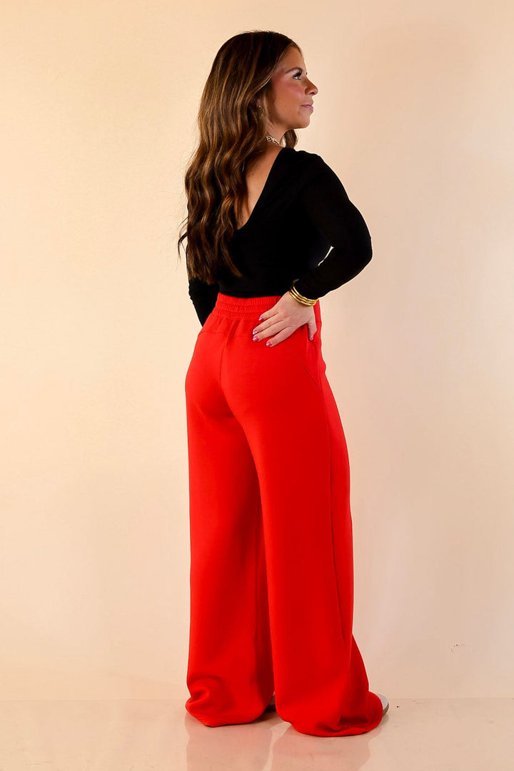SPANX | AirEssentials Wide Leg Pant in Red