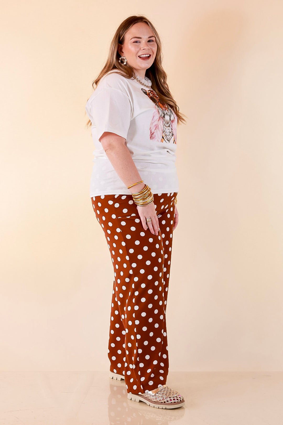 Dressed to Roar Glamourous Tiger Printed Short Sleeve Graphic in White