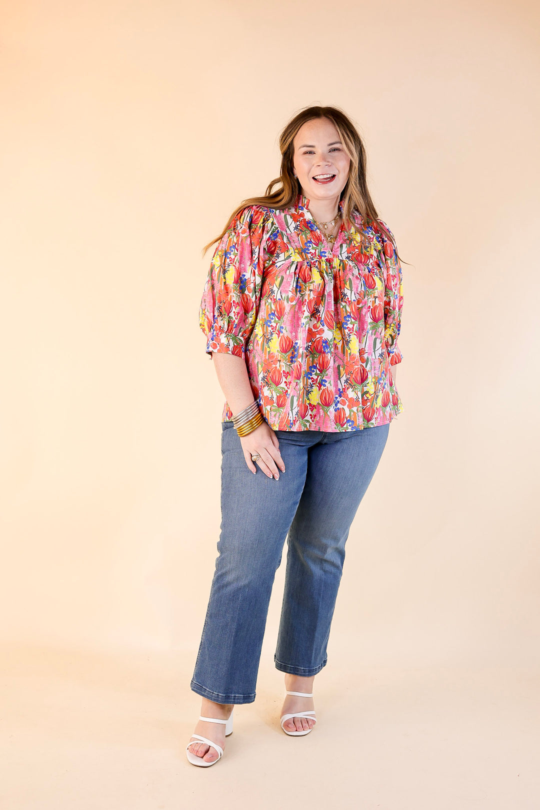 SPANX | EveryWear Kick Flare Crop Denim Jeans in Vintage Indigo (Medium Wash)