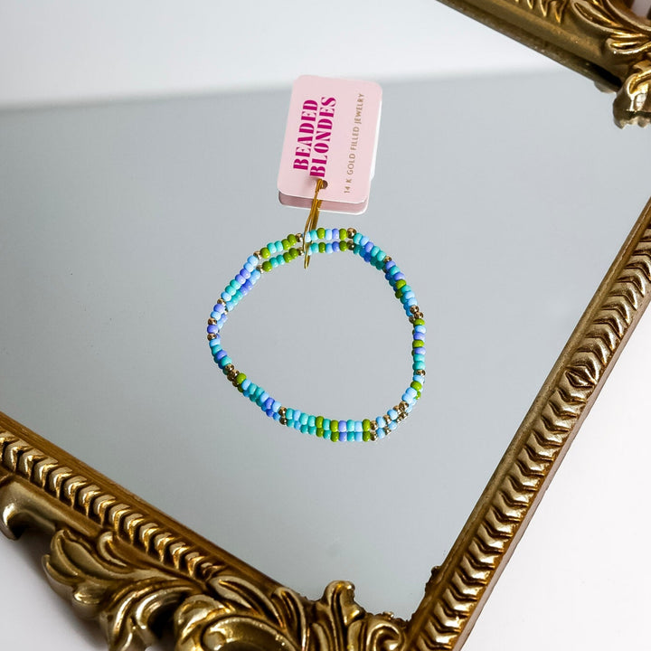 Beaded Blondes | Blues & Green Sprinkle Bracelet