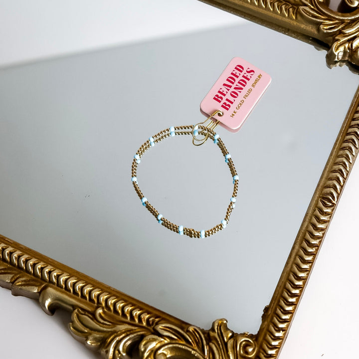 Beaded Blondes | Powder Blue Dainty Poppi Bracelet