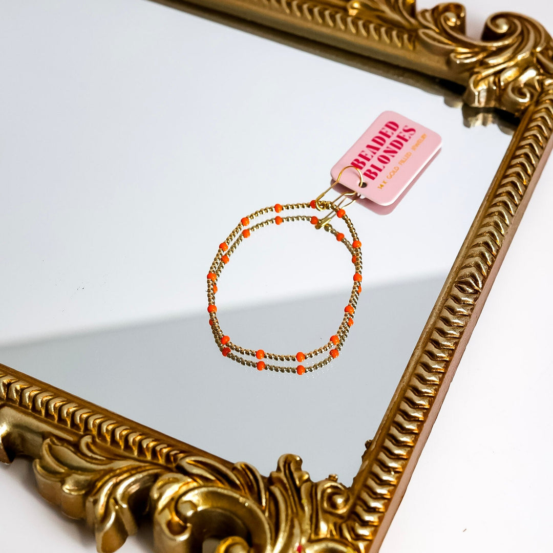 Beaded Blondes | Orange Dainty Poppi Bracelet