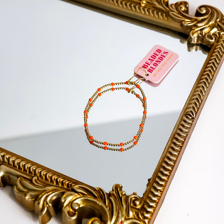 Beaded Blondes | Orange Dainty Poppi Bracelet