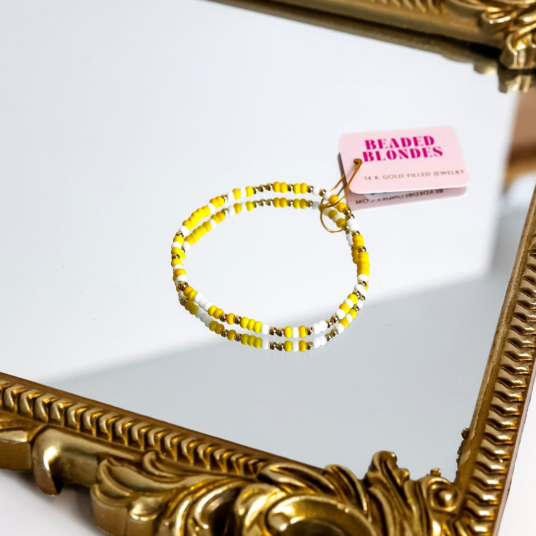 Beaded Blondes | Yellows and White Sprinkle Bracelet