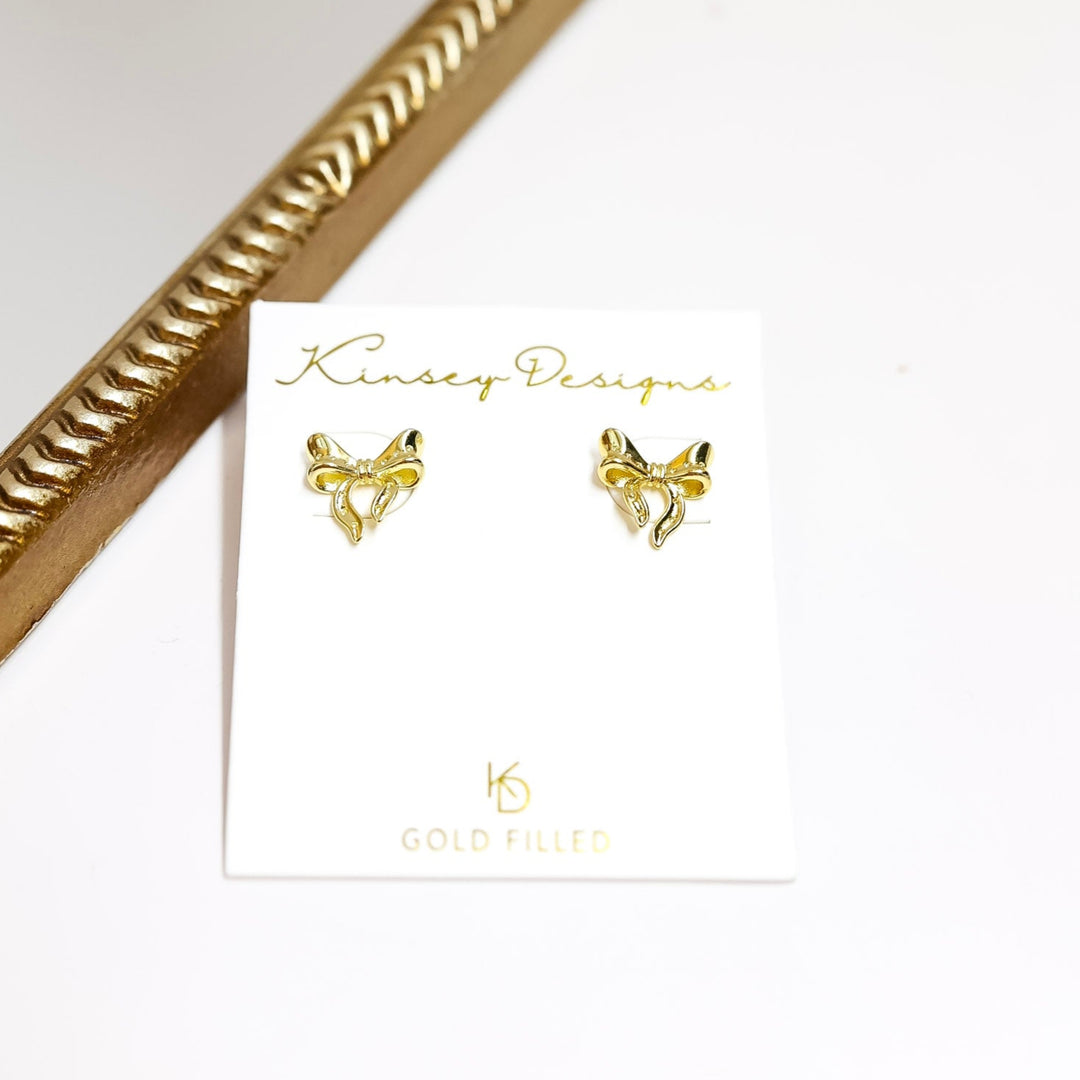 Kinsey Designs | Lova Stud Bow Earrings in Gold