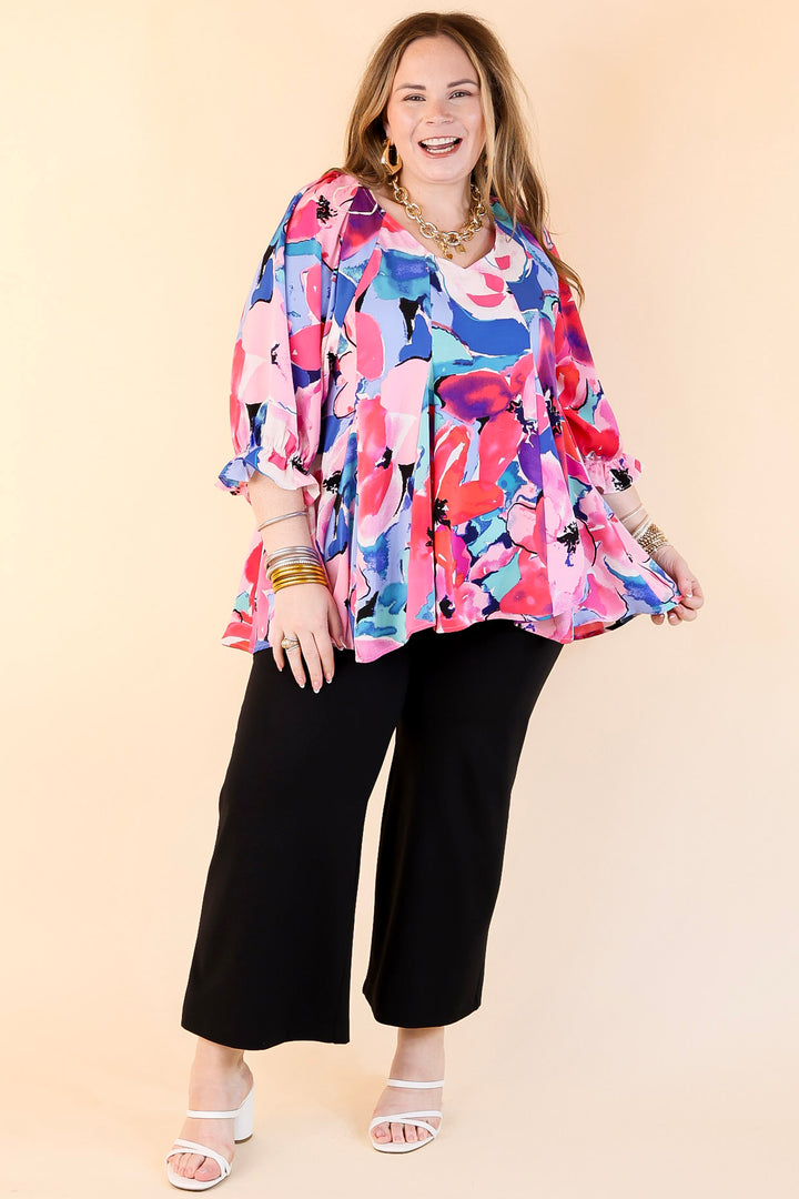 Confident Stride Cropped Wide Leg Pant in Black