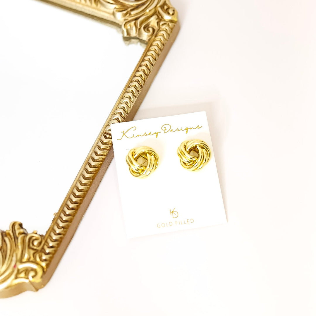 Kinsey Designs | Monkey's Fist Knot Post Earrings in Gold