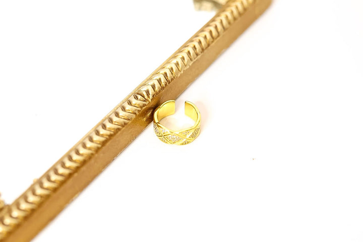 Kinsey Designs | Mallon Thick Crystal Ring in Gold