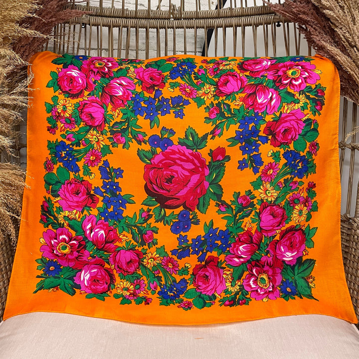 Rodeo Quincy | Rose Garden Wild Rag in Orange