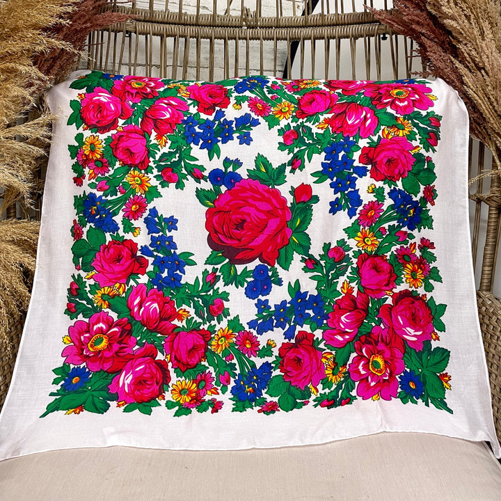 Rodeo Quincy | Rose Garden Wild Rag in White