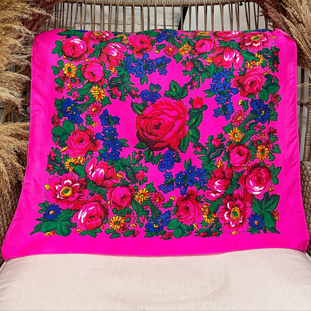 Rodeo Quincy | Rose Garden Wild Rag in Hot Pink