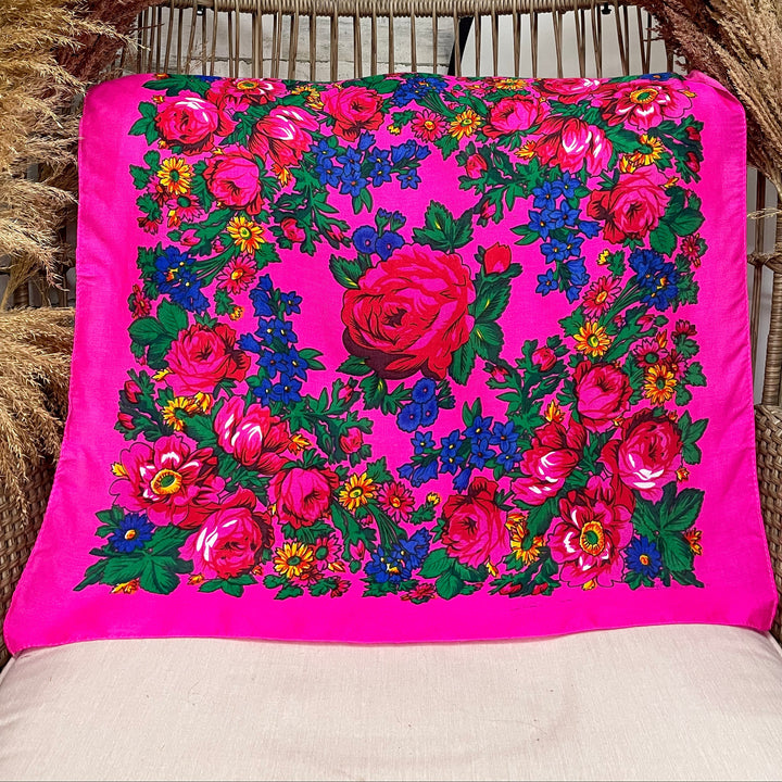 Rodeo Quincy | Rose Garden Wild Rag in Hot Pink