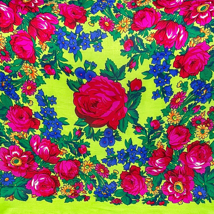 Rodeo Quincy | Rose Garden Wild Rag in Lime Green