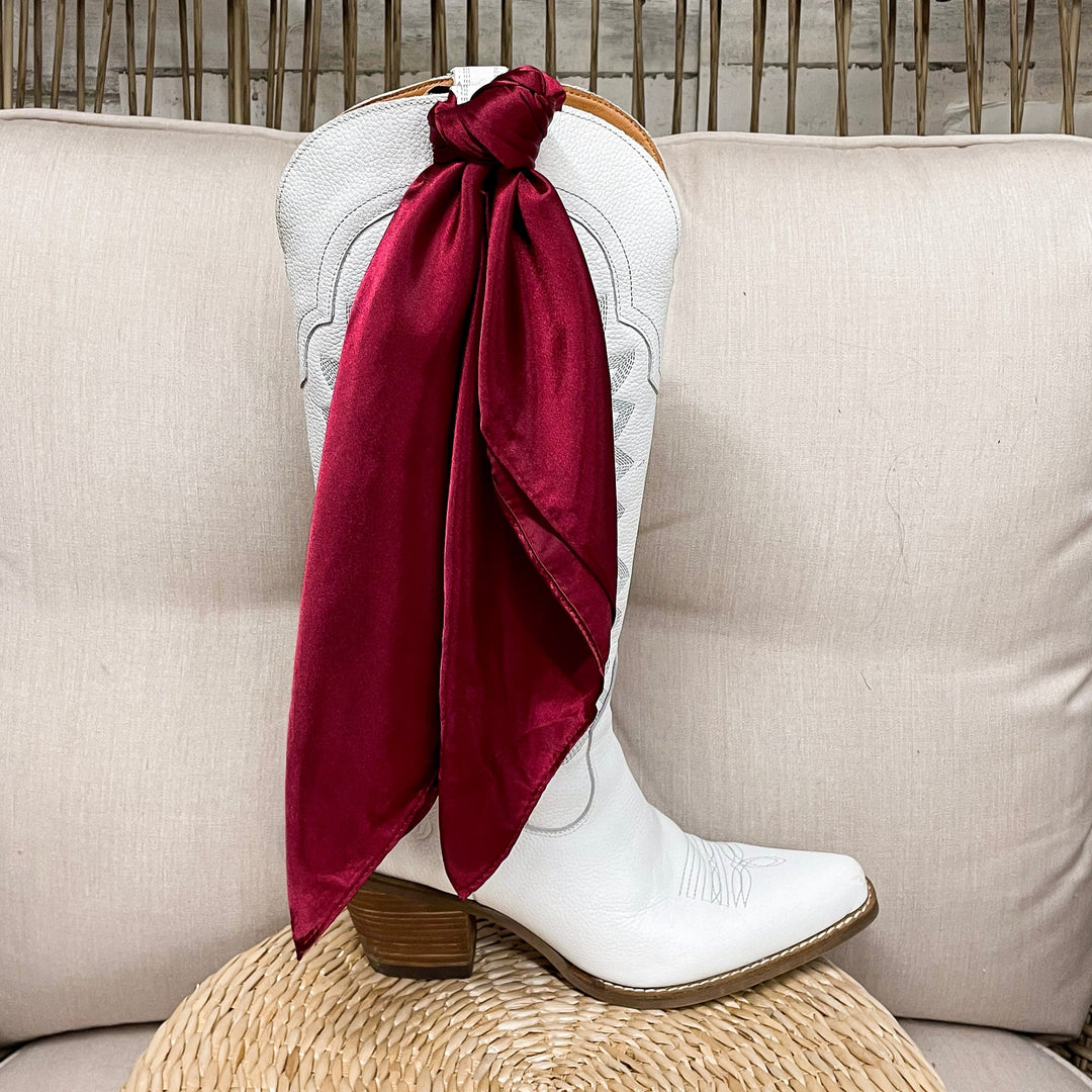 Solid Polyester Wild Rag in Maroon