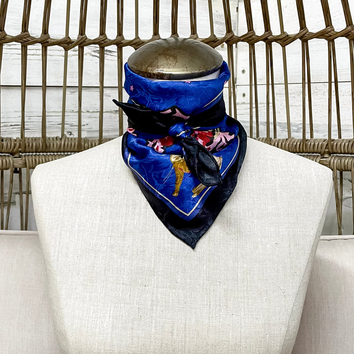 Wyoming Traders | LTD Edition | Mini Rodeo Girls Silk Wild Rag in Blue