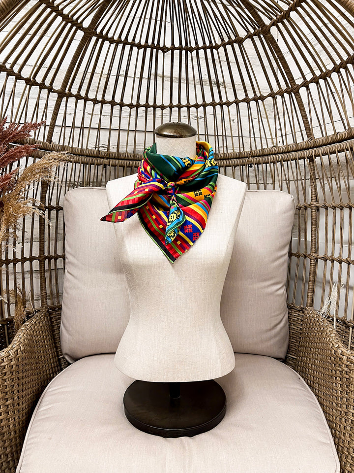Wyoming Traders | Serape Southwest Silk Wild Rag Scarf in Yellow Mix
