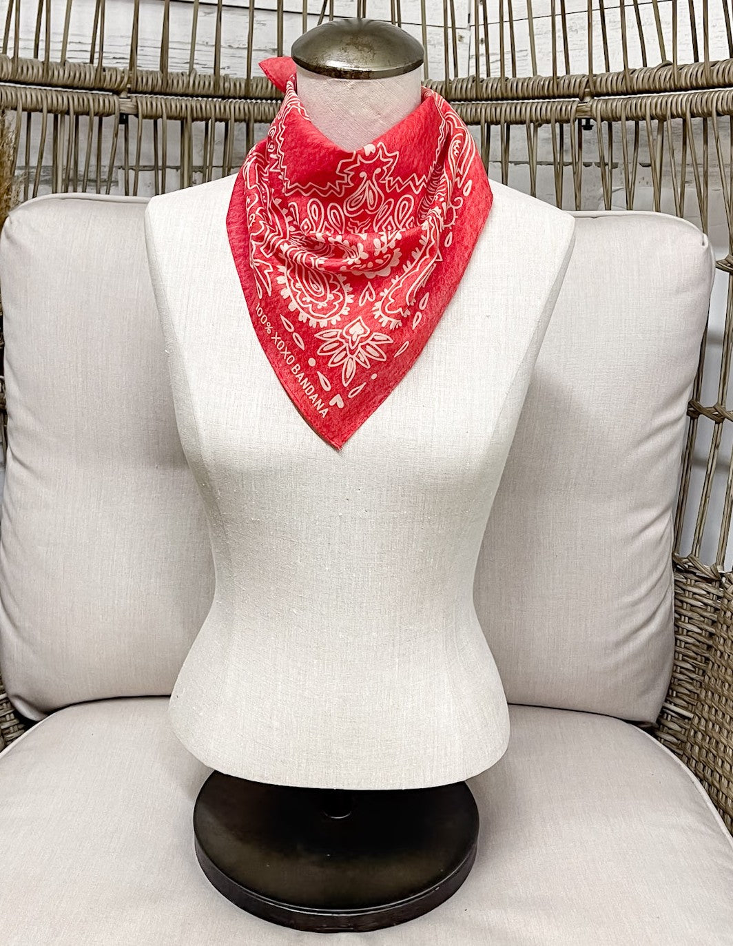 XOXO Art & Co | Red Bandana Scarf