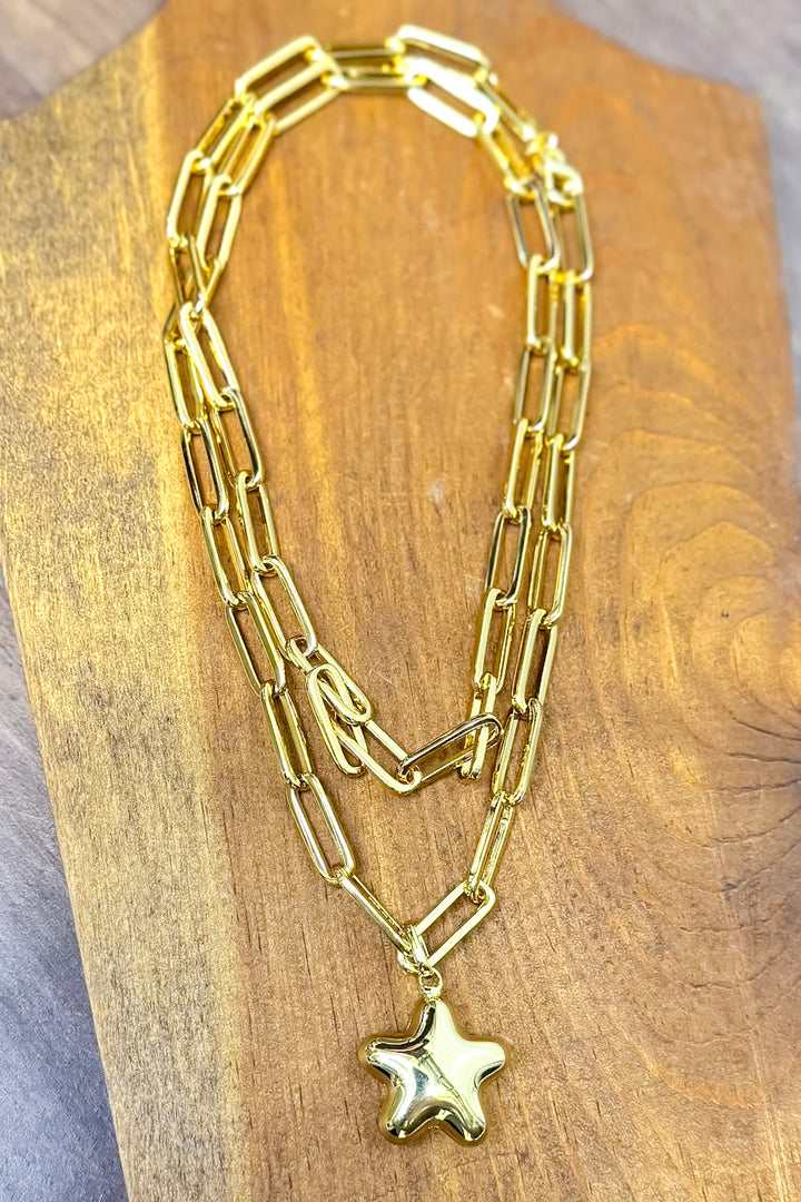 Bracha | Starline Paperclip Chain Necklace in Gold