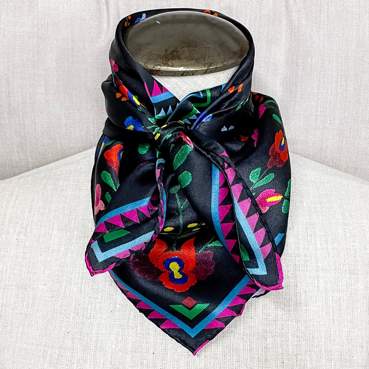 Fringe Scarves | Fiesta Shorty Wild Rag in Black