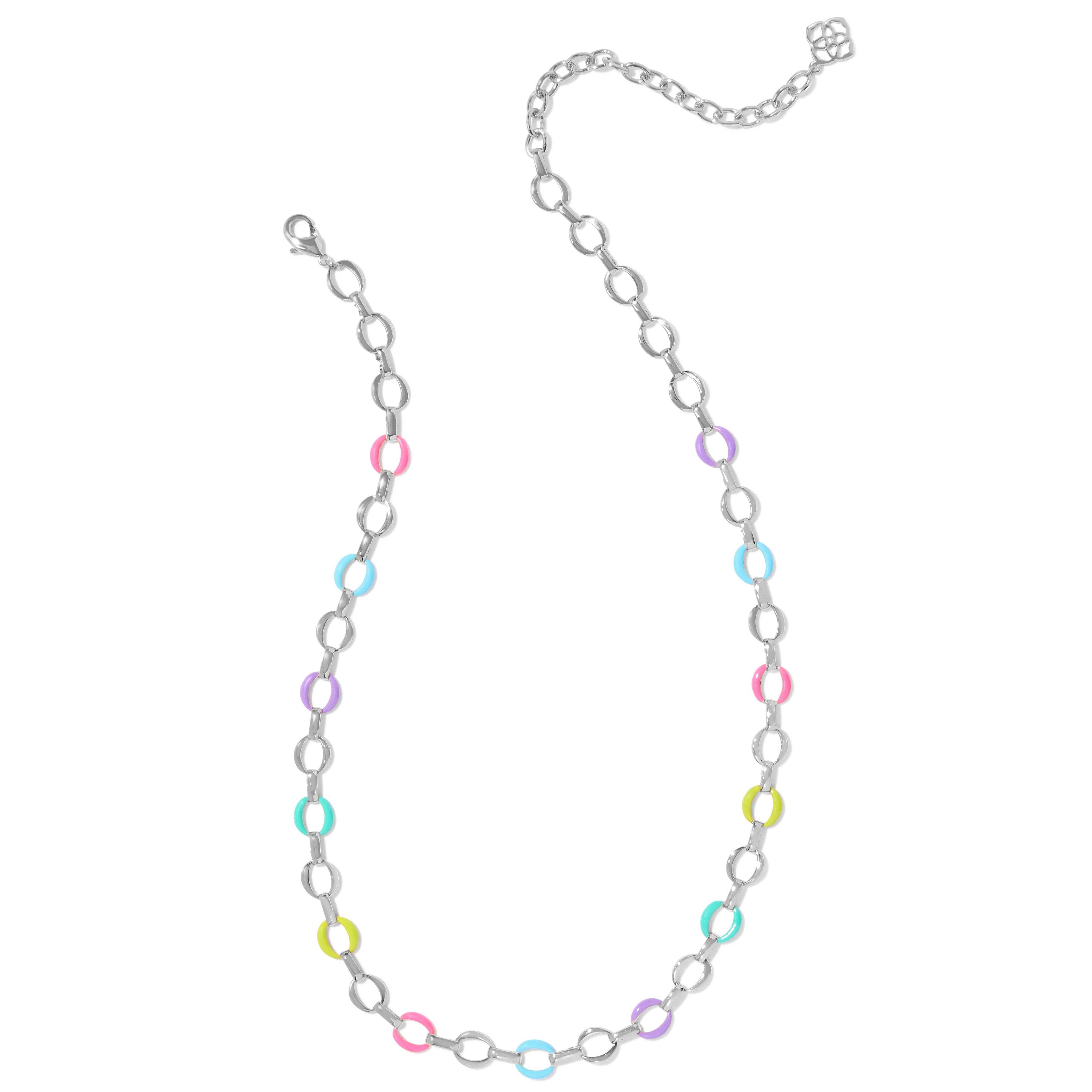 Kendra Scott | Kelsey Silver Chain Necklace in Multi Mix