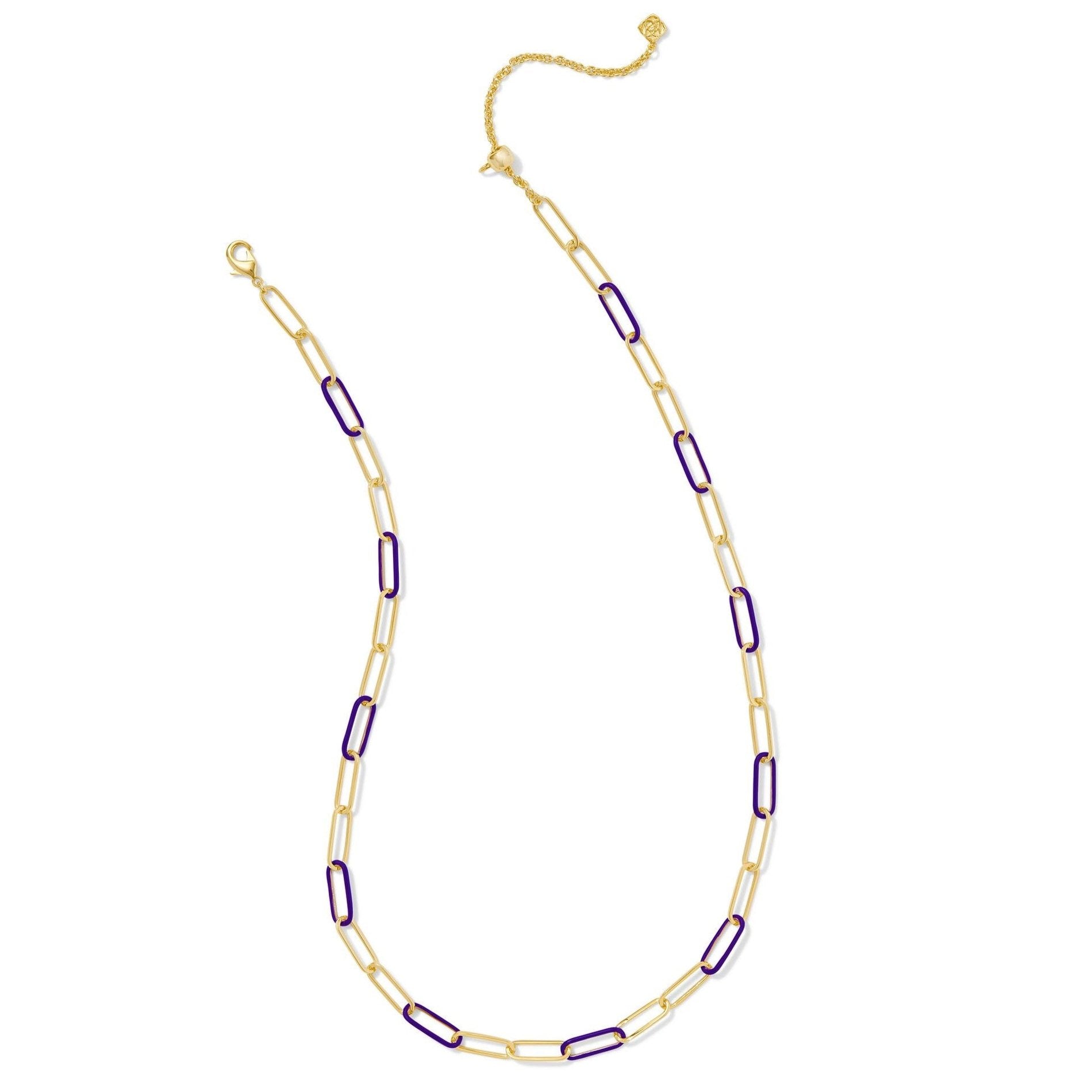 Kendra Scott | Ainsley Gold Convertible Chain Necklace in Purple Enamel